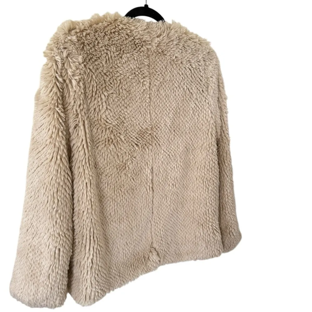 Reformation Cream Faux Fur Jacket - Image 8