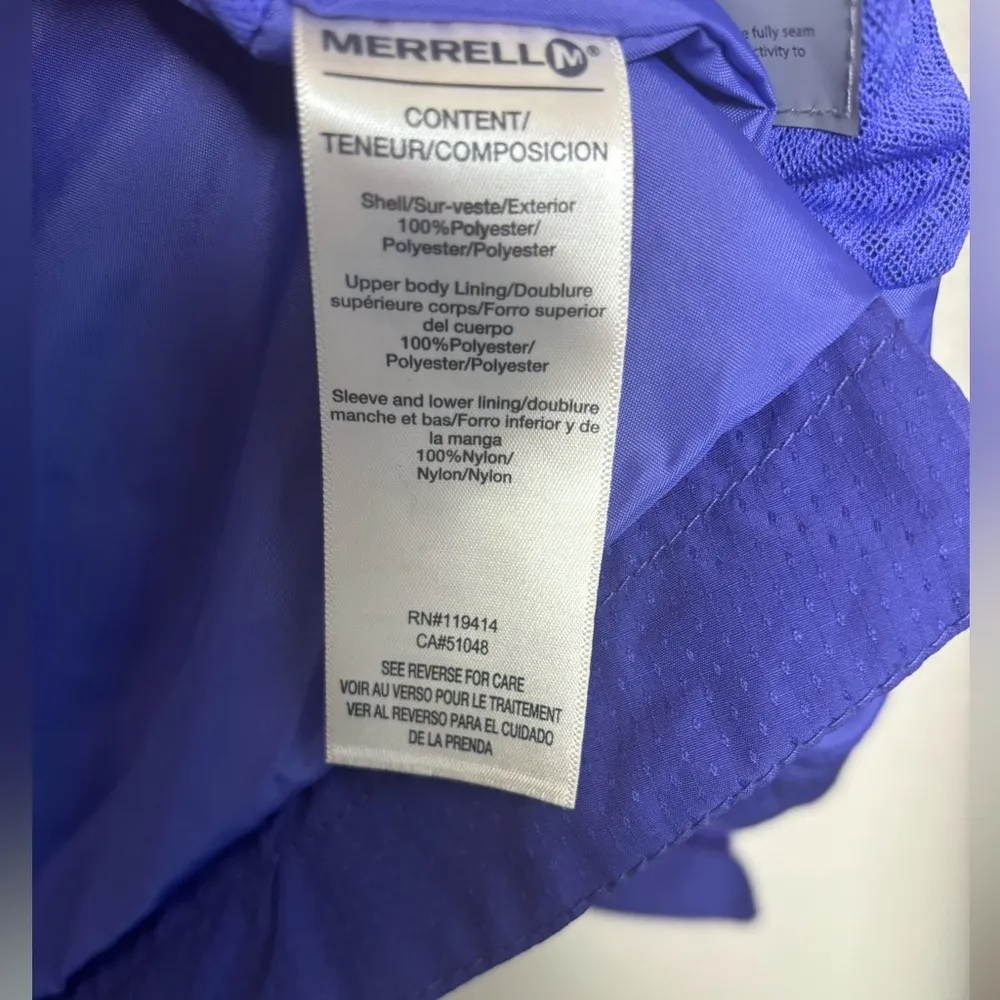 Merrell Nova Purple Select XDry Hooded Waterproof Hiking Rain Jacket M - Image 7