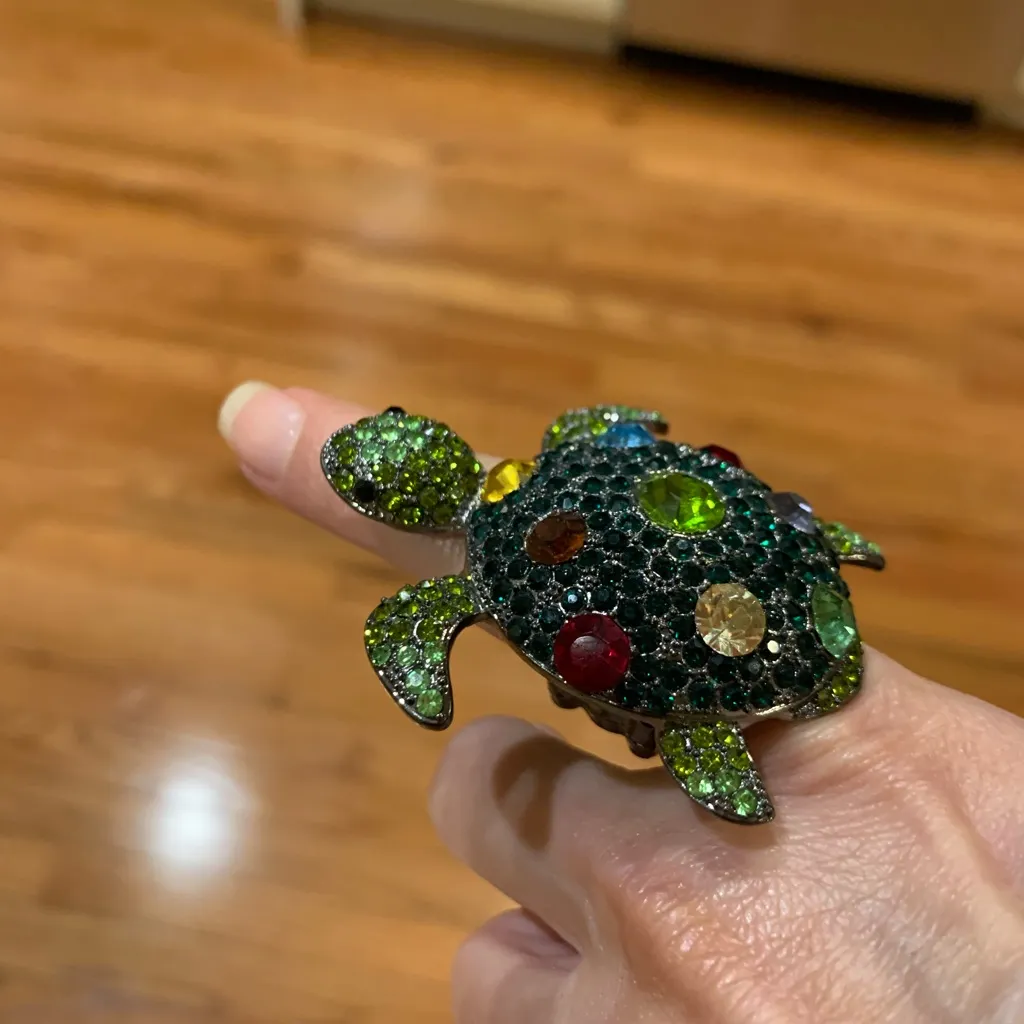 Crystal Turtle Ring! 🐢 6 Green - Image 5