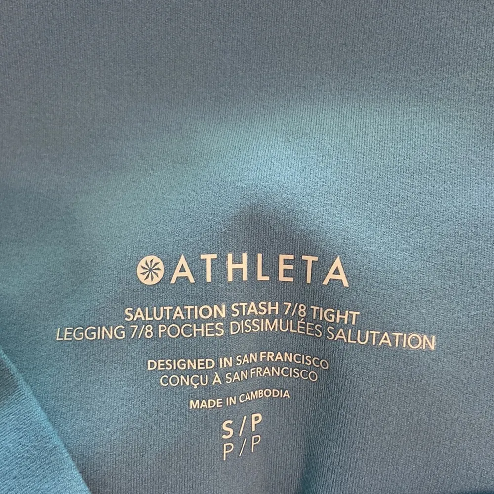 ATHLETA Legging size S/P brand new with tag color teal inseam 20” - Image 6