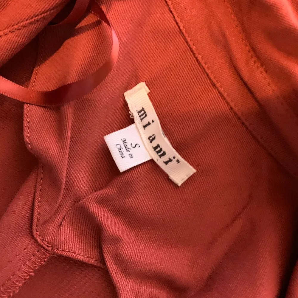 Francesca's Burnt Orange Trench Coat - Image 4