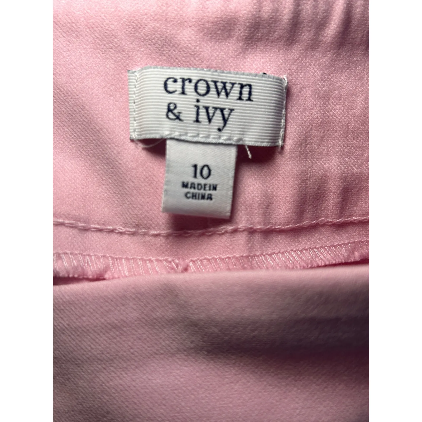 Crown & Ivy Pink Ankle Pants Cropped Trousers Casual Career Size 10‎ - Image 4