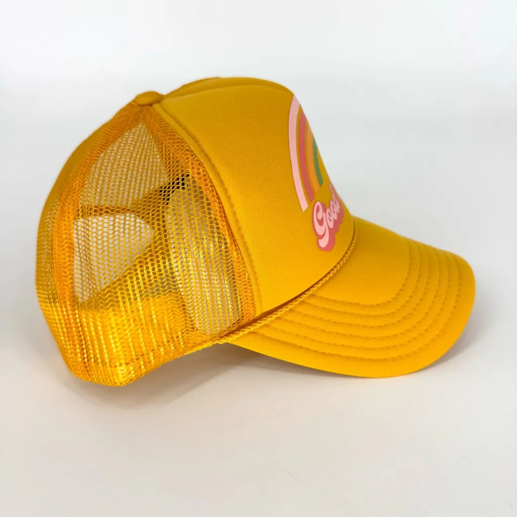 Otto Good Vibes Trucker Hat Yellow - Image 2