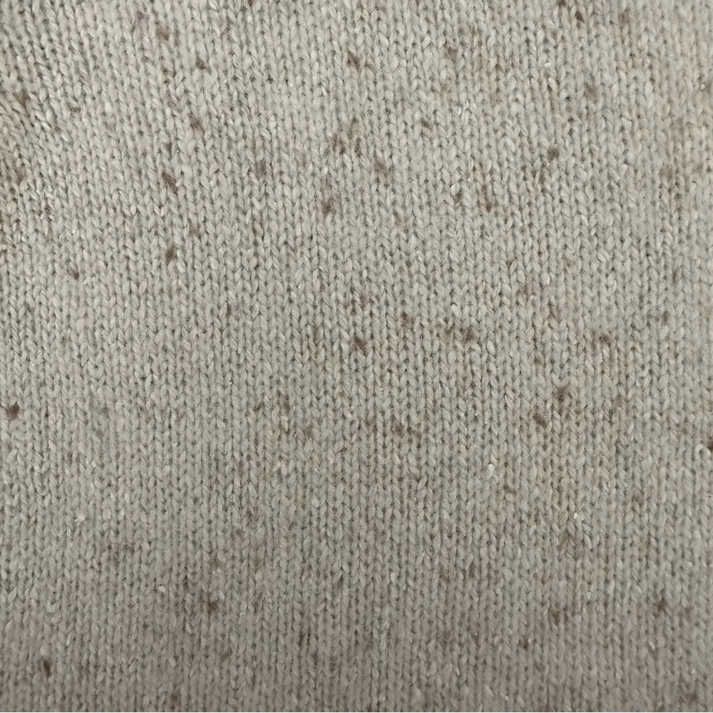 Vintage Ann Taylor Cashmere Silk Blend Melange V-Neck Cardigan in Cream Tan XL - Image 4