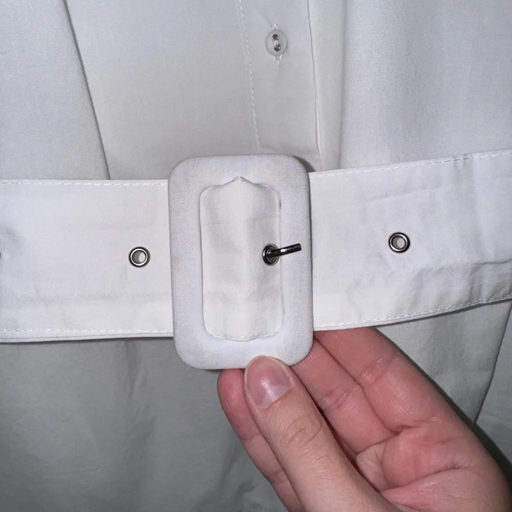 Walter Baker Tara Belted Cotton Poplin Long Sleeve Mini Dress S White - Image 7