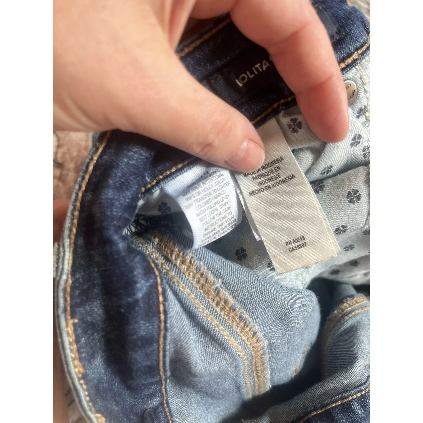 Lucky Brand Jeans Women 0 / 25 Blue Skinny Raw Hem EUC - Image 7