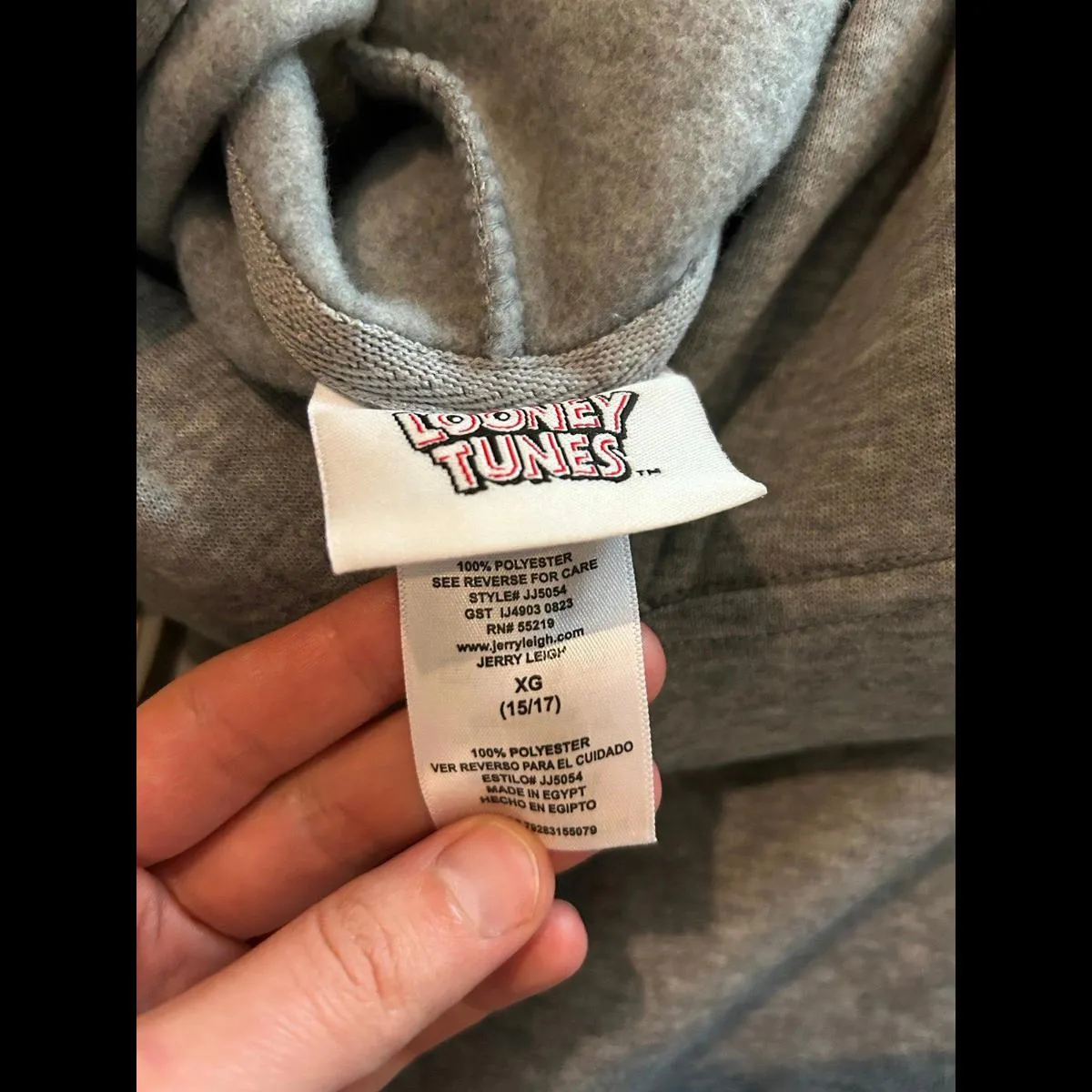 Looney Tunes Cropped Hoodie Sweatshirt - Image 3