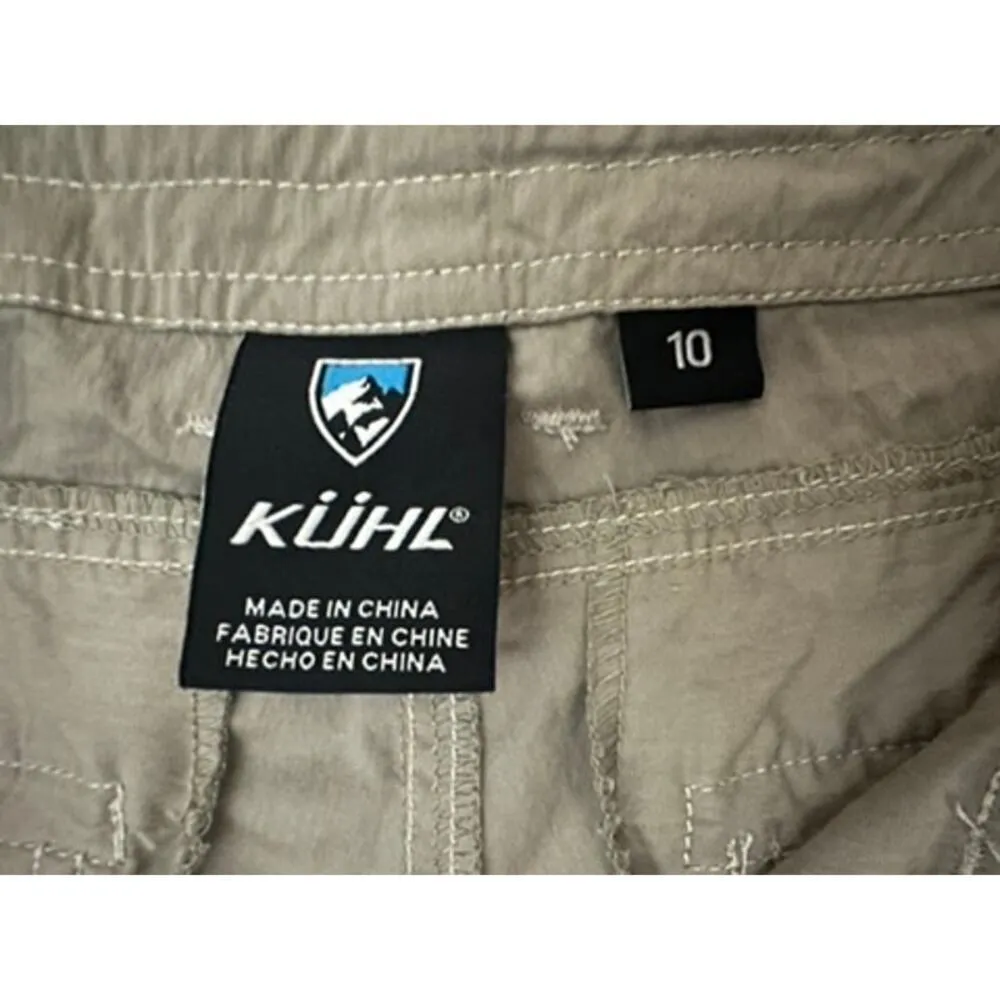 Kuhl Shorts Womens Size 10 Tan Capri Cargo Stretch Hiking Kontra Roll Up Hem - Image 5