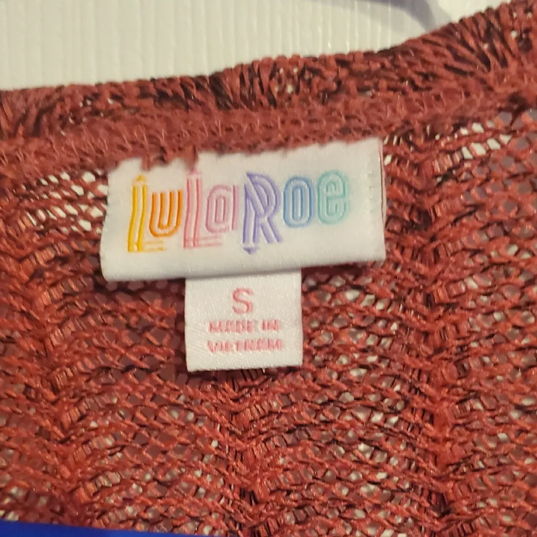 LuLaRoe Women's Rust Open-Front Cardigan - Image 2