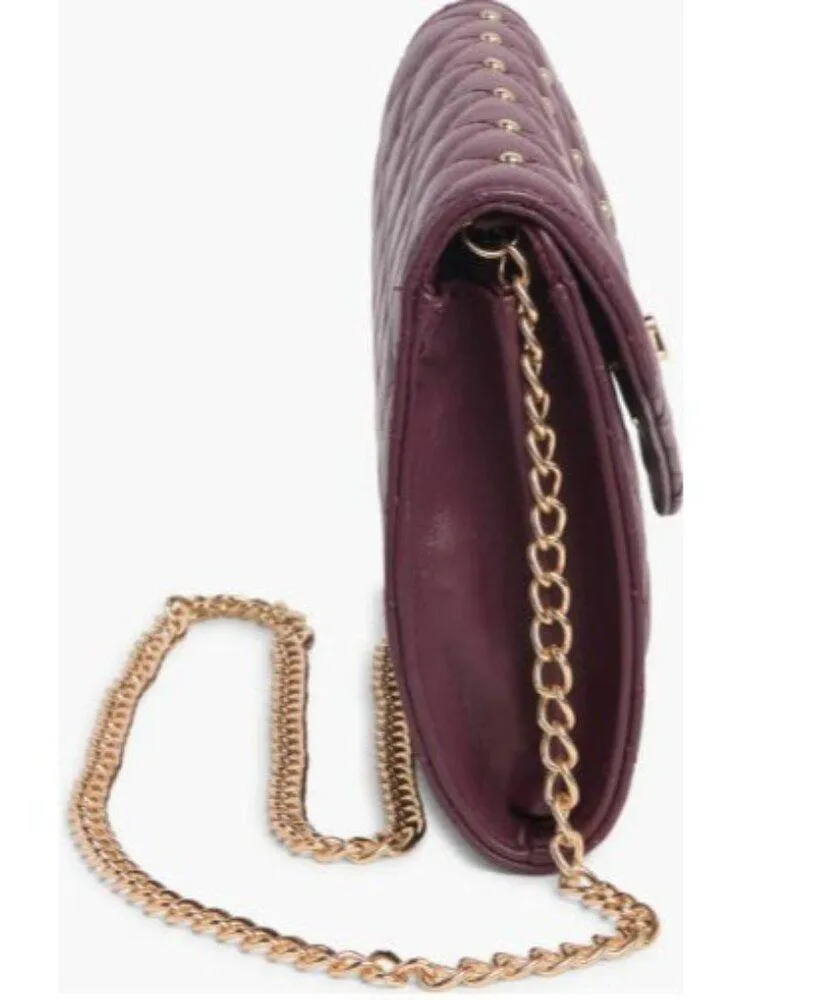 BADGLEY MISCHKA Crossbody Purse Bag w/Diamond Quilting (BM-4181) Plum - NWT $129 - Image 2