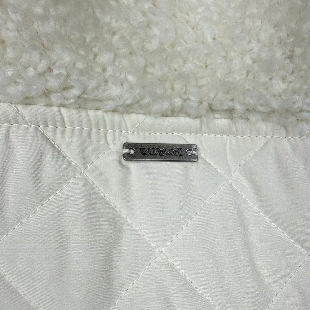 prAna Good Lux Diamond Quilted Full Zip Teddy Sherpa Faux Shearling Large Jacket - Image 9