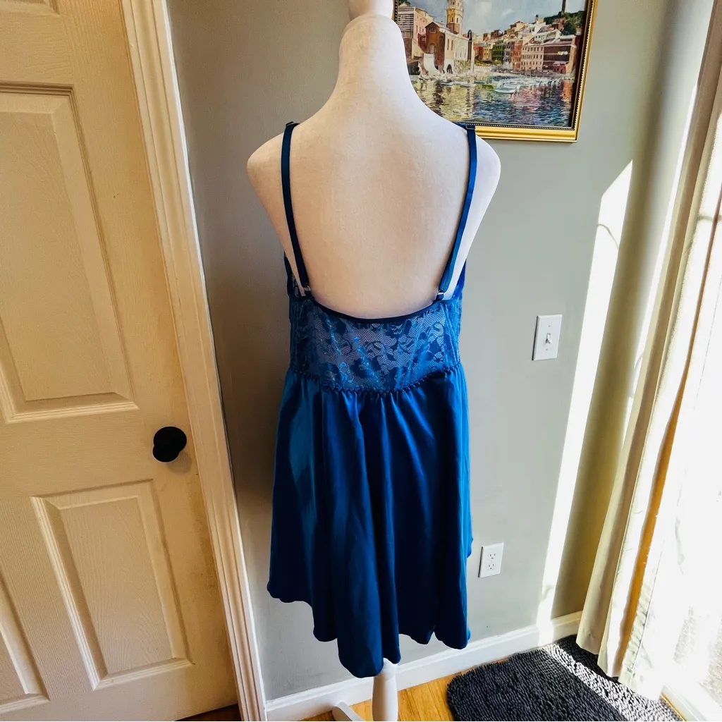 Elegant Blue Lace Nightgown Babydoll 4XL Plus Lingerie Size undefined - Image 10
