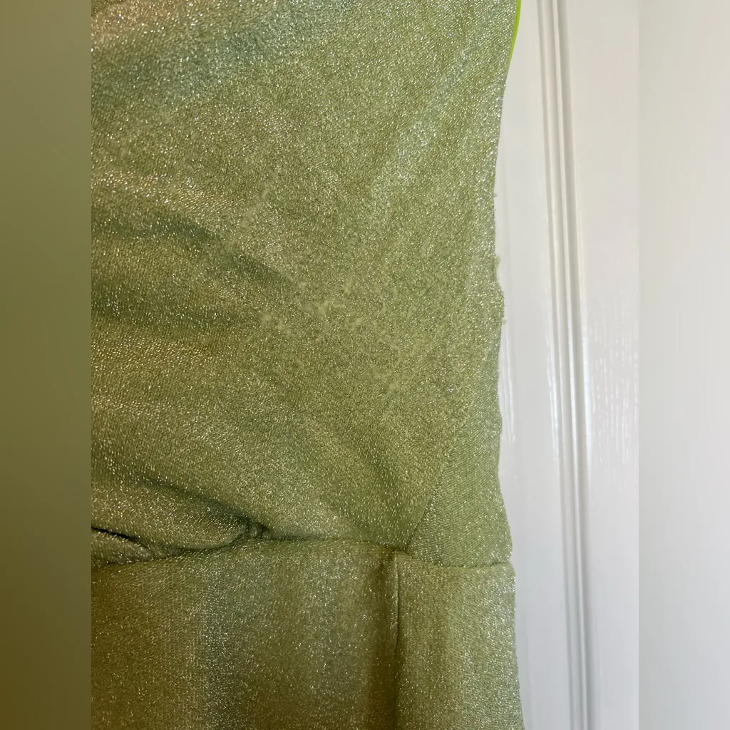 superdown Saffron Cowl Mini Dress in Mint Metallic - Image 6