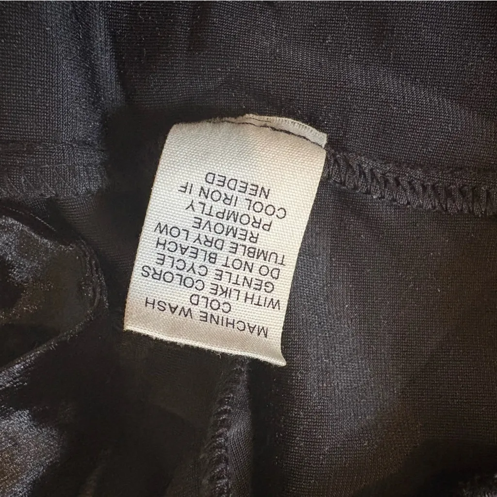 89th & Madison Black Crushed Velvet Open Front Blazer Cinched Sleeve Cuffs, Sz L Size L - Image 13