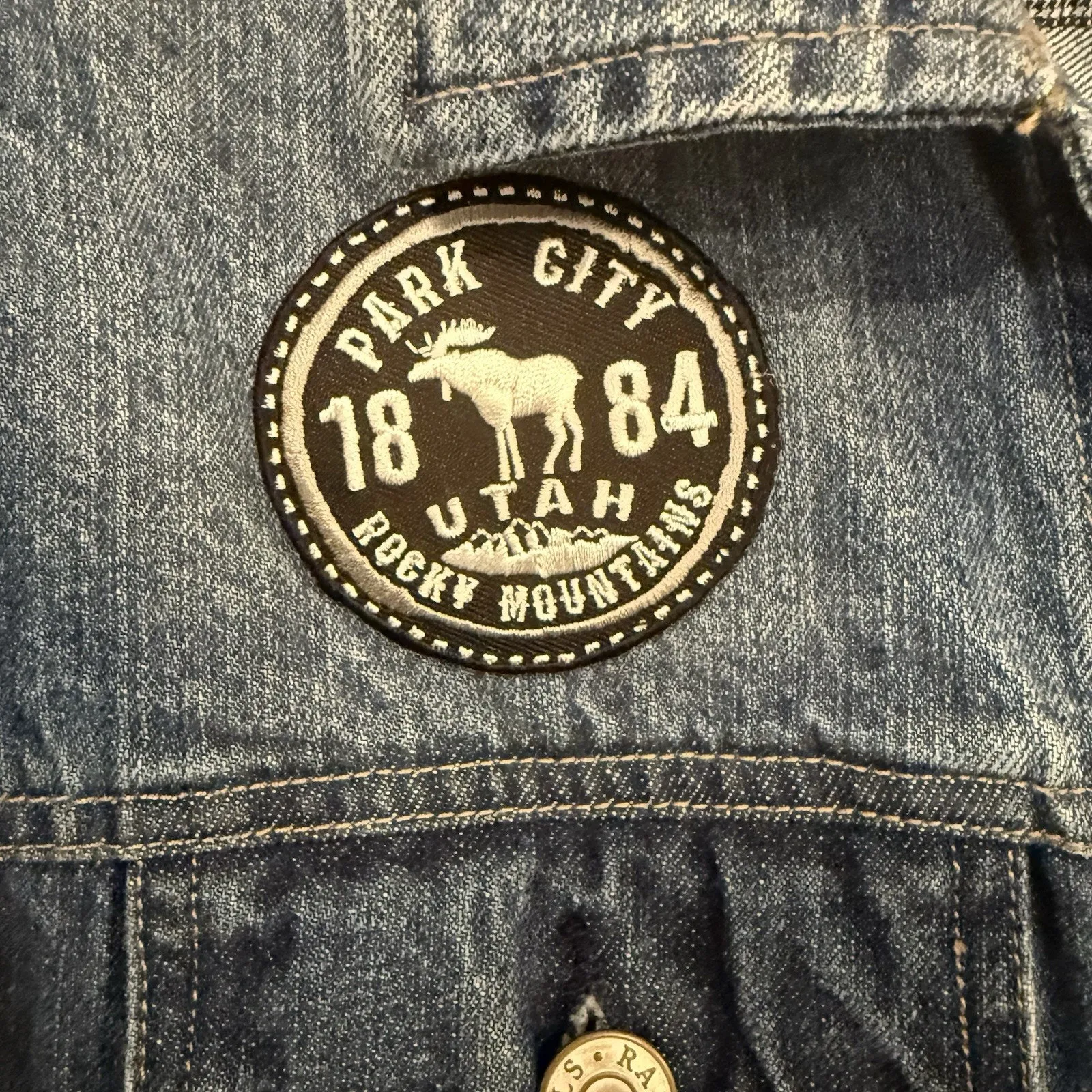 Rails Personalized Denim Jacket Small Blue Western Patches Cowboy Rodeo Cowgirl - Image 4