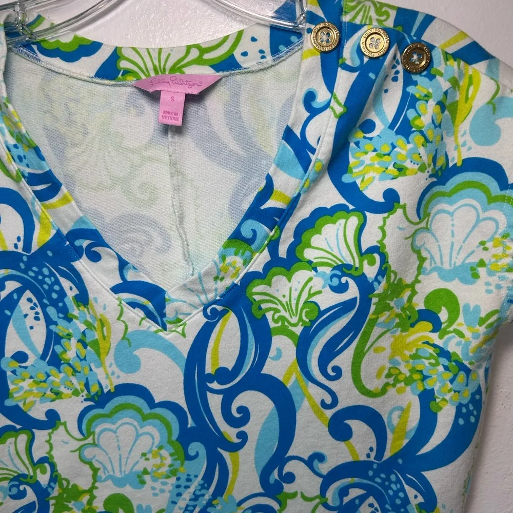 Lilly Pulitzer floral print knit dress size small - Image 3