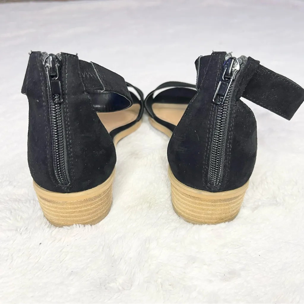 Torrid Black Ankle Strap Mini Heels Sandals Size 8 Wide Width Comfortable Shoes - Image 7