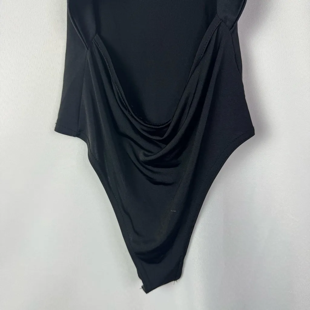 Nasty Gal Black Cut Out High Neck Bodysuit 4 - Image 5