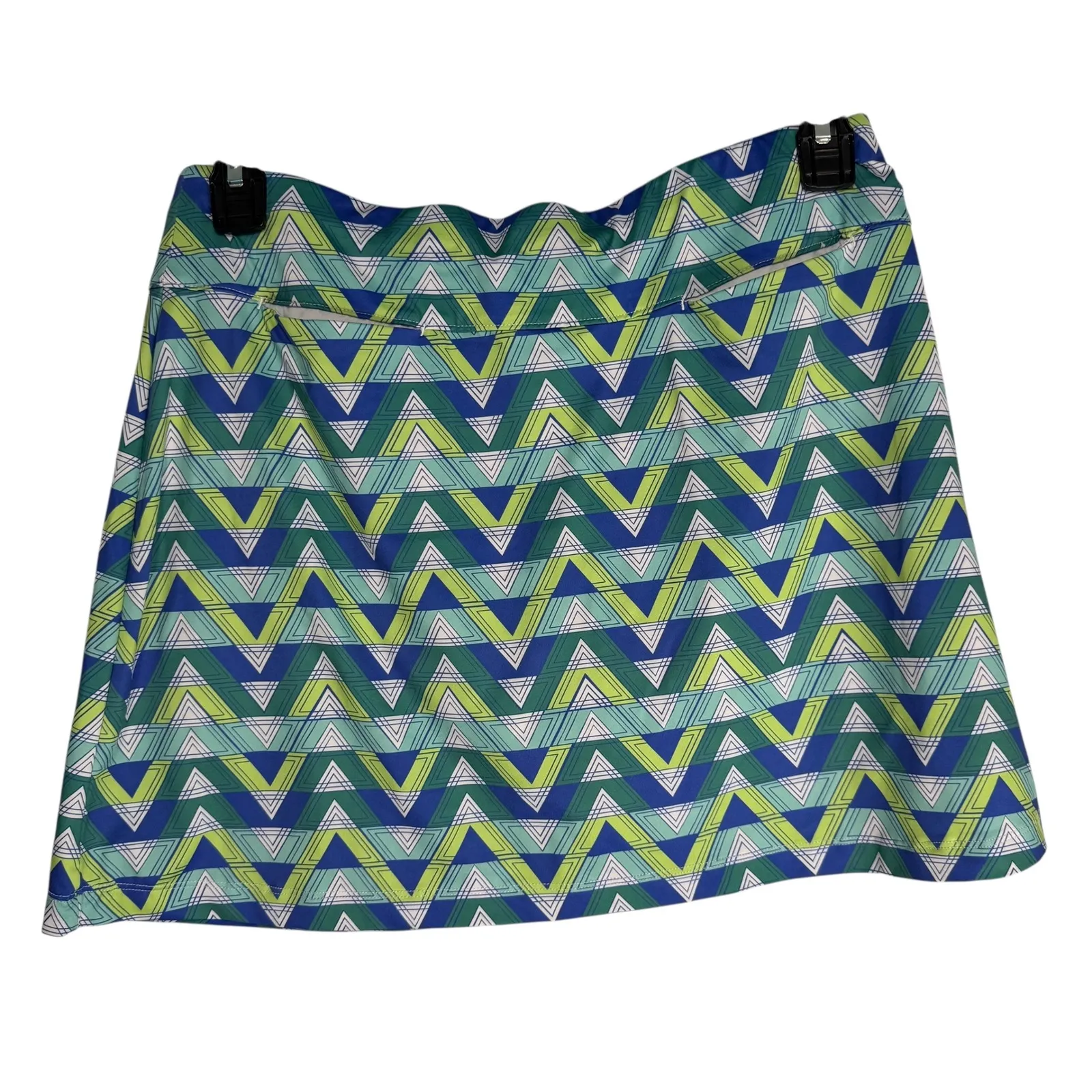 Lillie Grace Womens Skort Geometric Print Blue Athletic Golf Tennis Skirt M Size M - Image 8