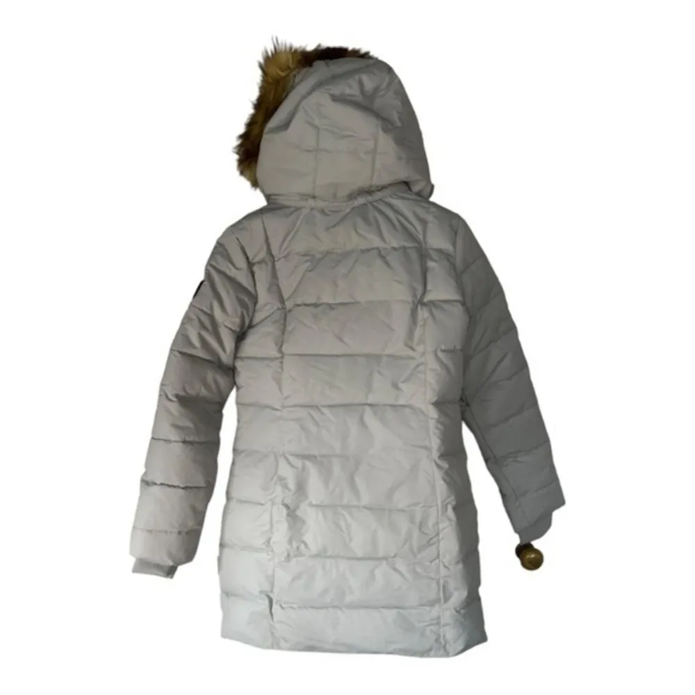 Noize Hannah Ice Gray Faux Fur Trim Hooded Parka Coat Size Small NWT Ice Glacé - Image 4