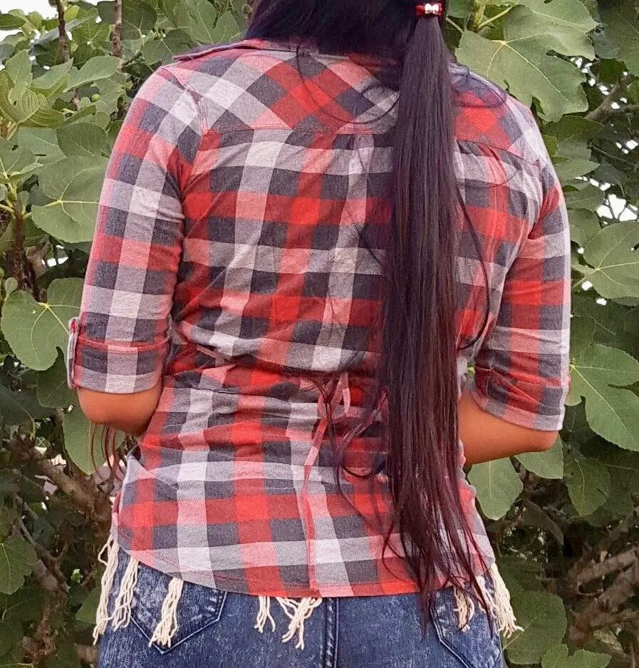 plaid button up - Image 2