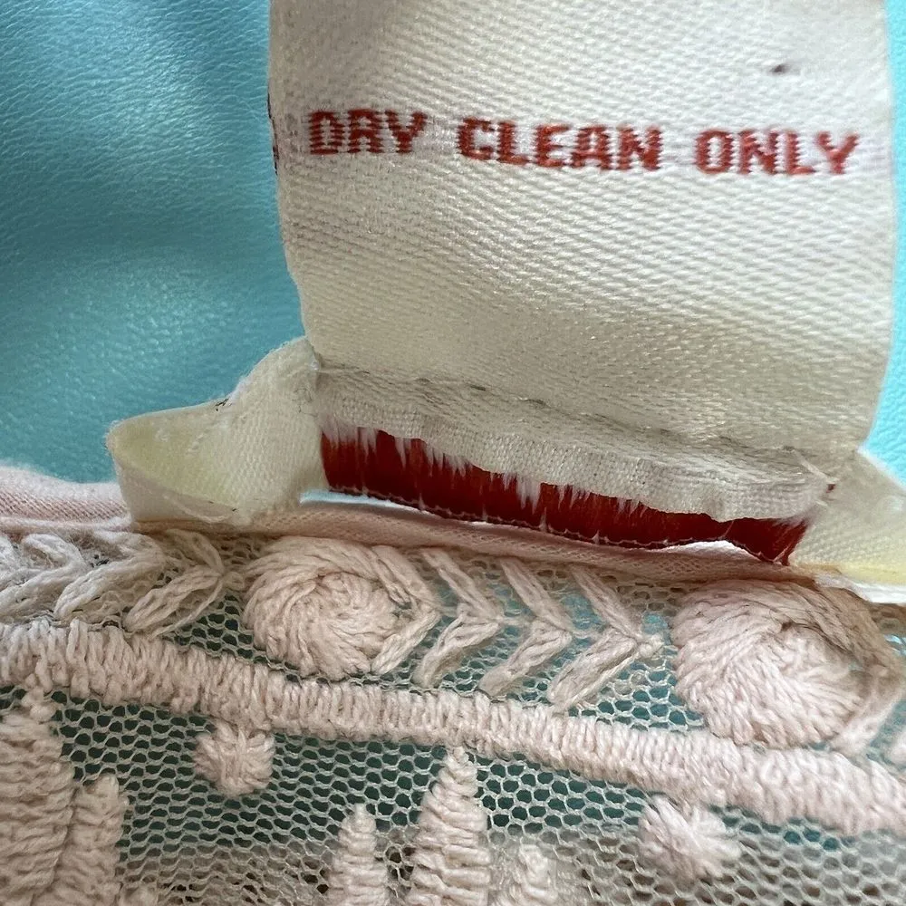 Sundance Victorian Essence Crochet and Lace Tunic Dress Blouse Orange size Small - Image 11