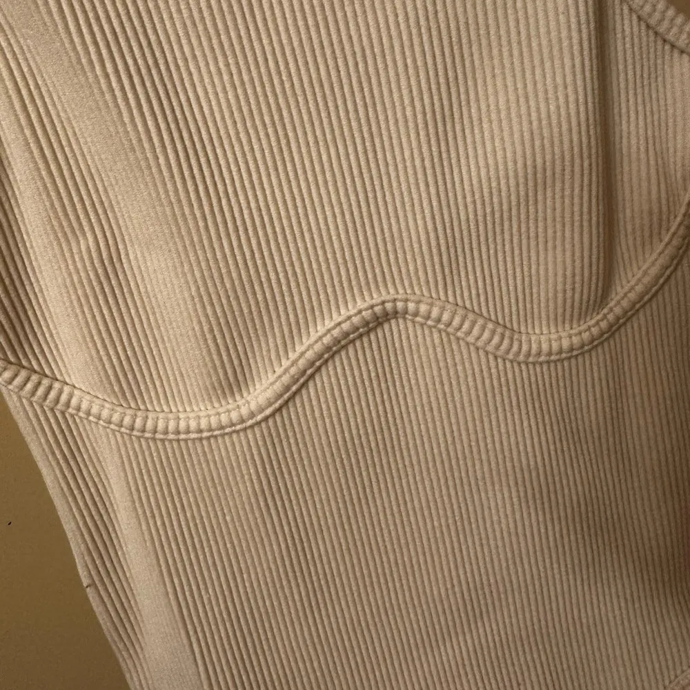 Double Zero White Bustier Ribbed Thong Body Suit - Image 5