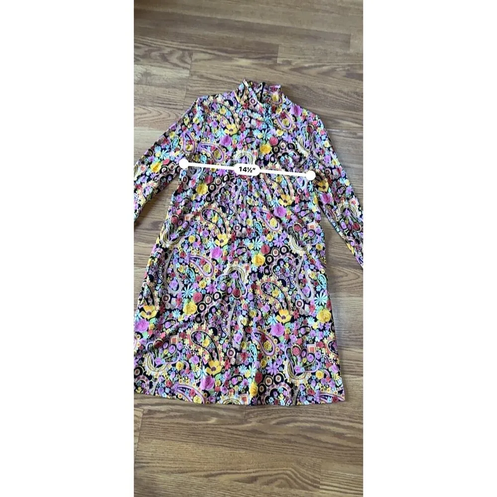 LA DOUBLEJ A line Suitcase Dress Tripping Nero in Fluid Jersey size XS Orange - Image 4