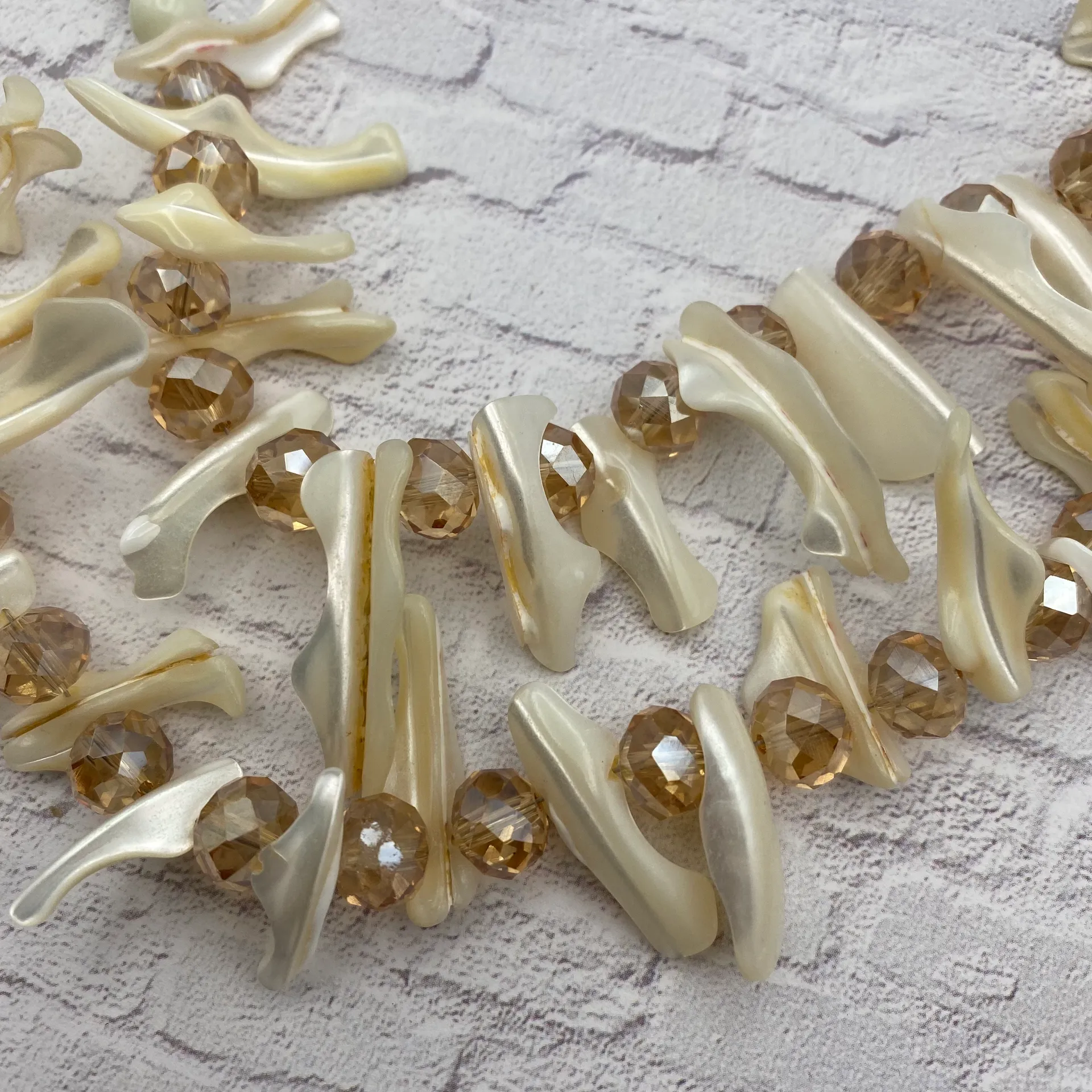 Shell Crystal Statement Necklace - Image 4
