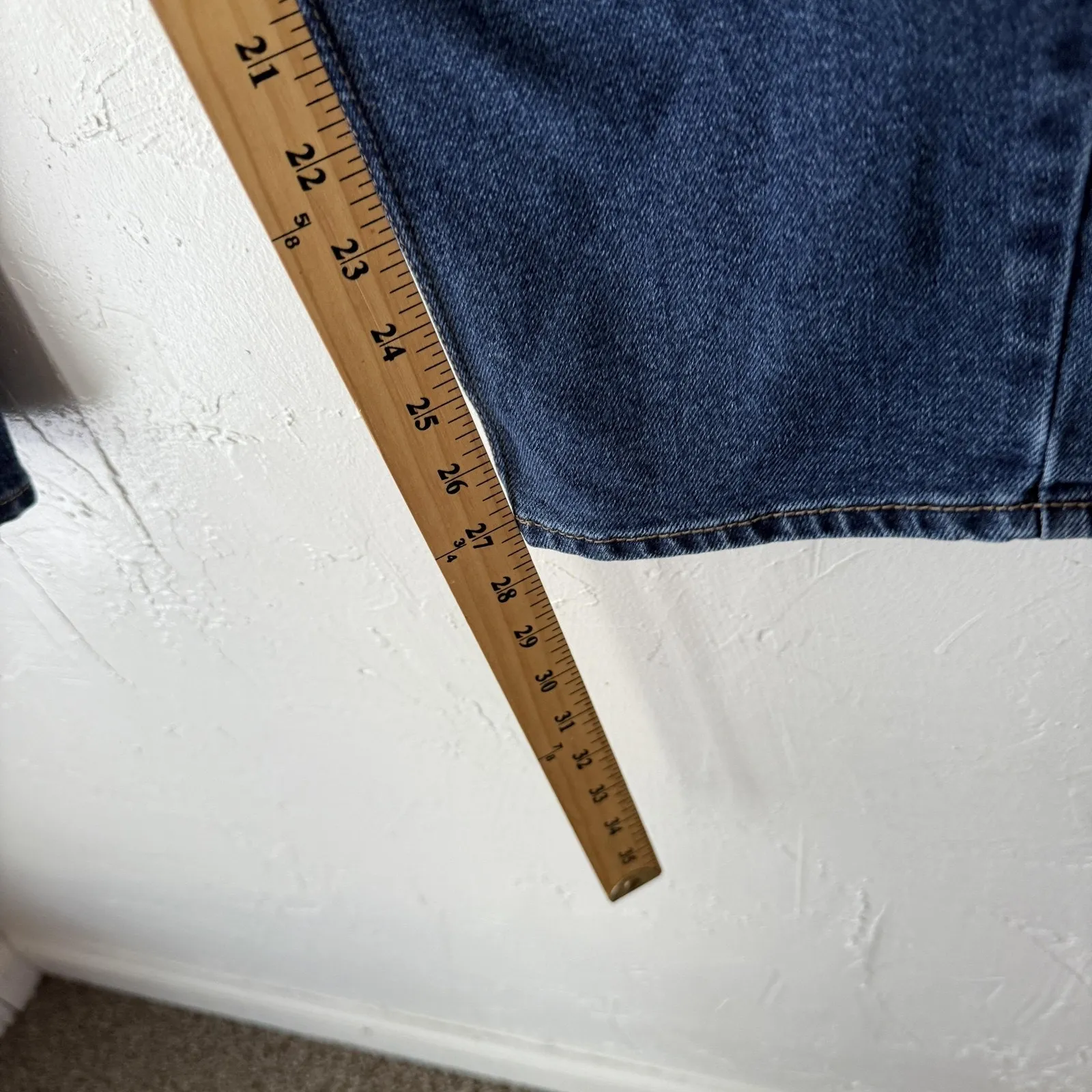 Seven7 Jeans Womens 14 Blue Slim Straight Denim Dark Wash Stretch Classic Pants - Image 4