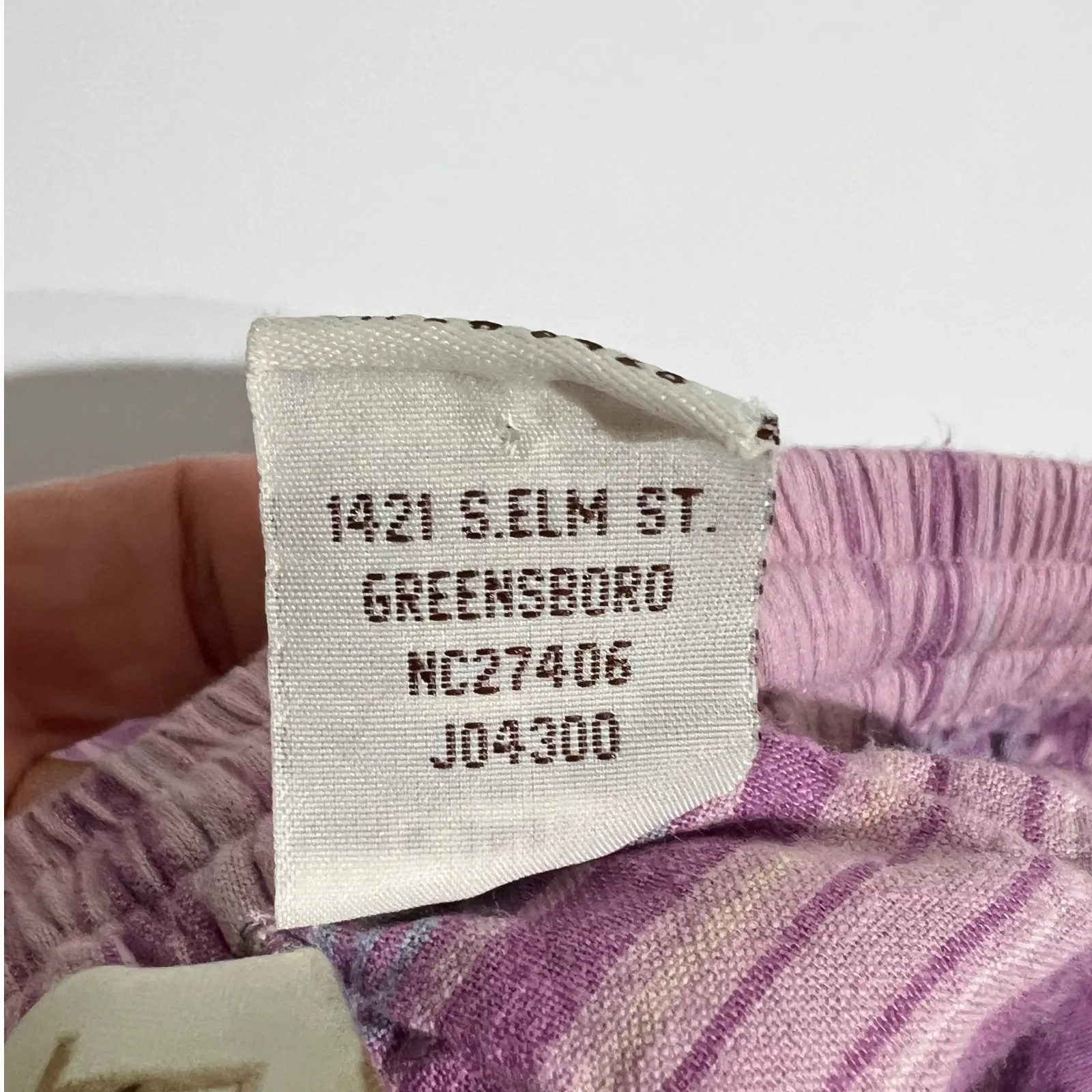 Wrangler Tiered Maxi Skirt Purple Stripe Cotton Drawstring Elastic Waist L - Image 5