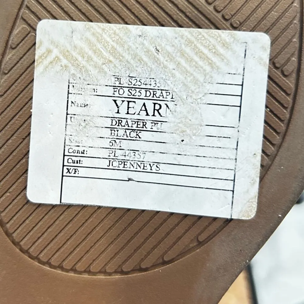 Frye & Co Black Leather Wedge Open Toe Sandals Size 6 - Image 10