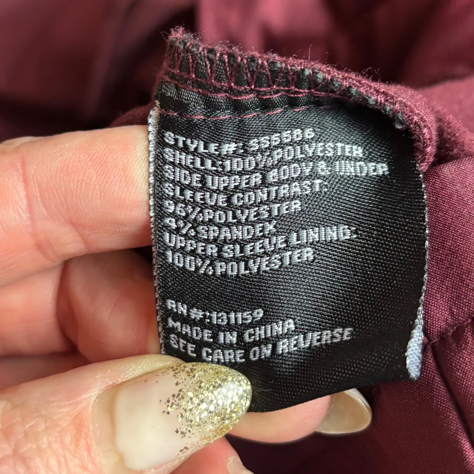 Sebby Collection Burgundy Water Resistant Windproof Hooded Trench Women's XL - Image 4