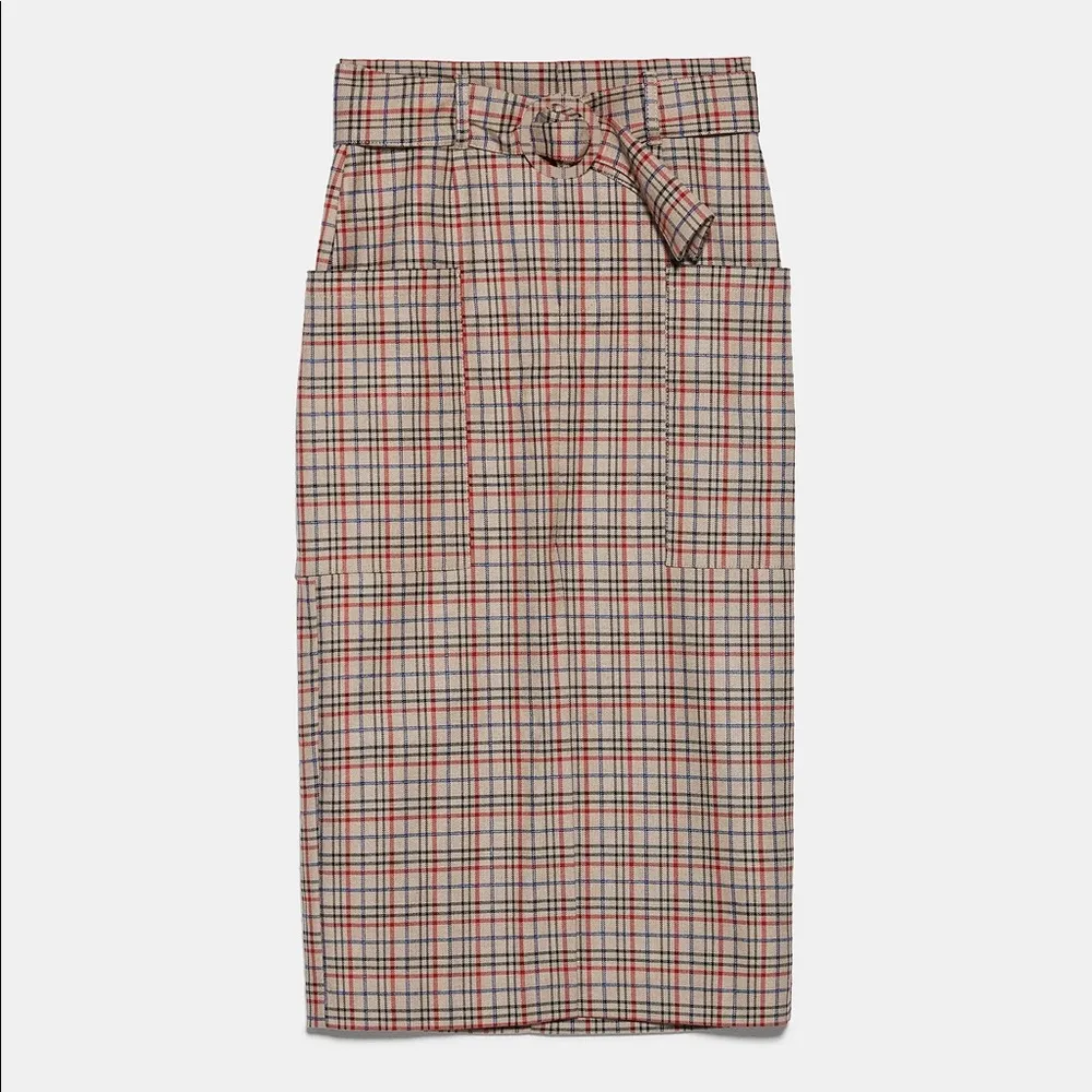 NWT Zara Belted Plaid Gingham High Waisted Skirt  Bloggers Fav - Image 7