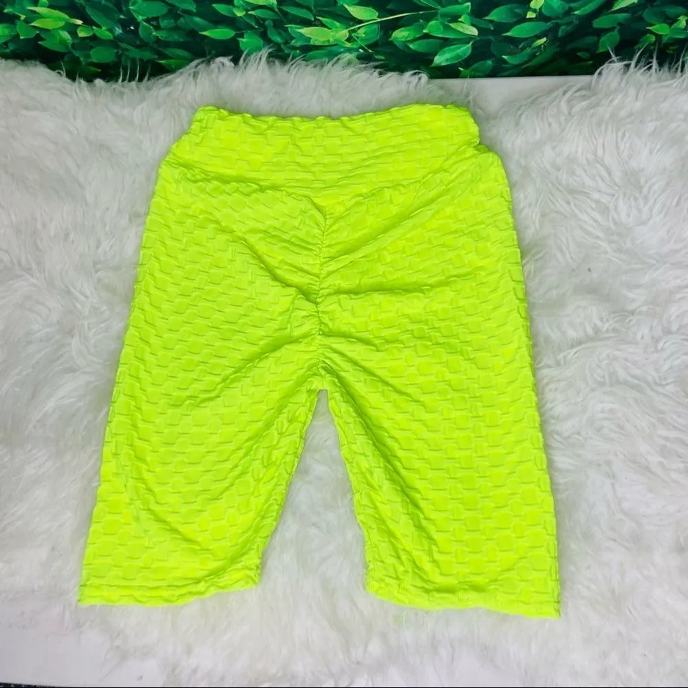 Neon yellow bright famous tik tok biker shorts S/M Yellow - Image 10