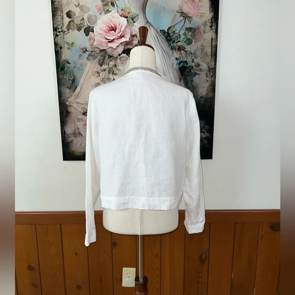 Gorgeous Tommy Bahama Sparkle Trim Linen Blazer! - Image 5