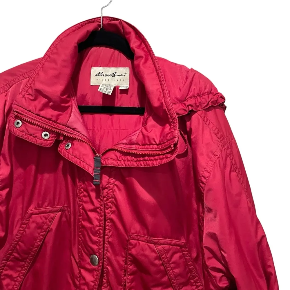 Eddie Bauer Vintage Thinsulate Jacket Coat Parka Red Women’s Size Large - Image 4