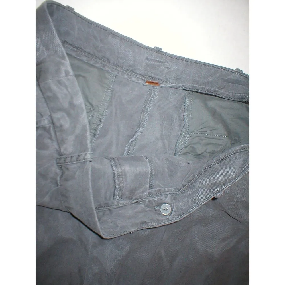 New Womens Free People Tencel Crop Harem Pants Dark Green Olive Army 34 35 Capri - Image 3