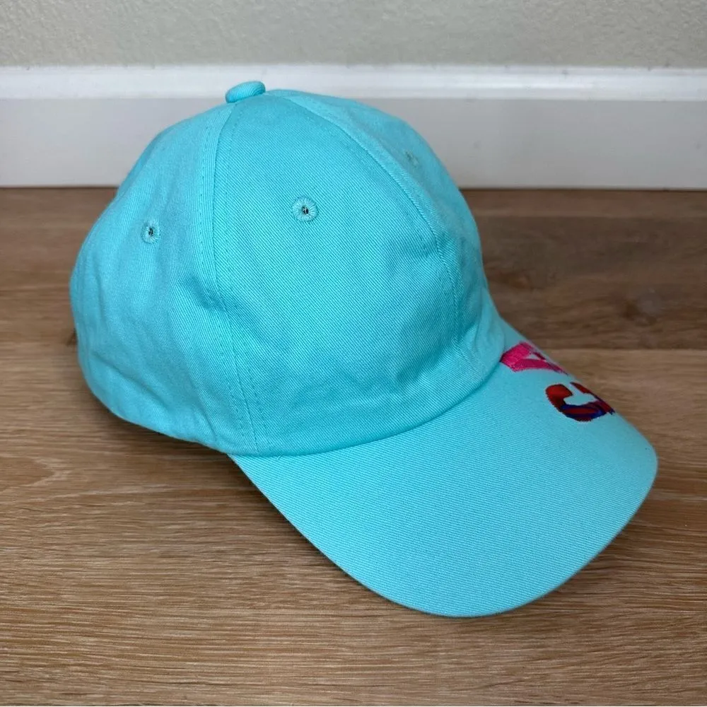 CANCUN Mexico Women’s Embroidered Adjustable Hat Blue - Image 3