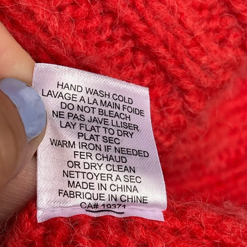 RE/DONE   90s Oversized Sweater in Red
Orange small - Image 8