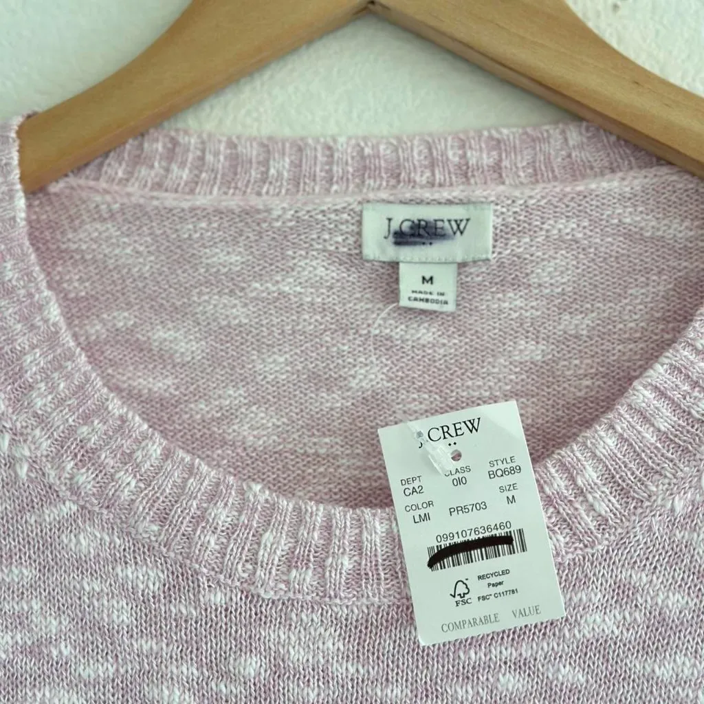 J.Crew Crewneck Beach Sweater in Lavender Mist, Size Medium - Image 4
