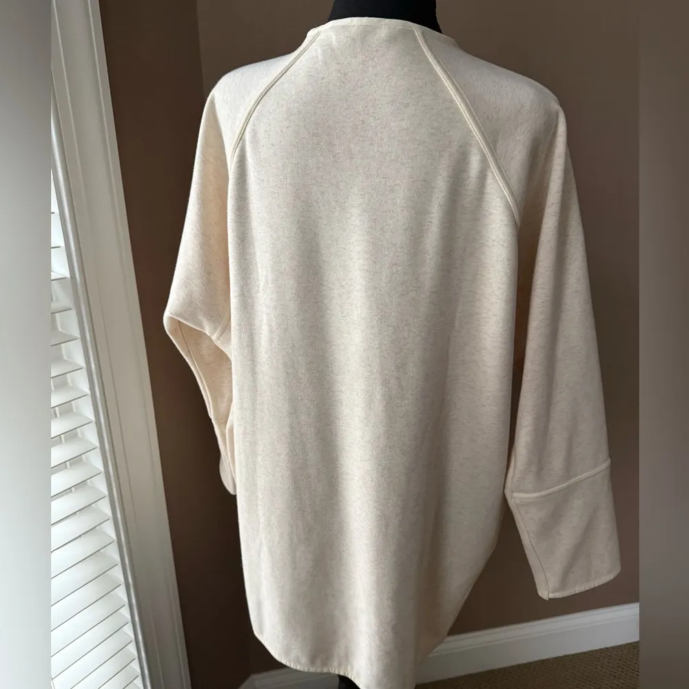 Athleta Cozy Women’s Long Sleeve Woman’s Wrap Jacket in Heather Beige - Image 5