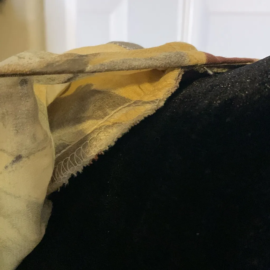 Carole Little Olive Oil Painting Print Maxi Dress Tan Size 6 - Image 4