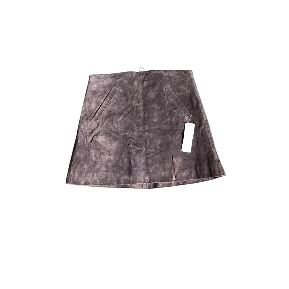 NWT Blank NYC Gray Leather Mini Skirt - Image 2