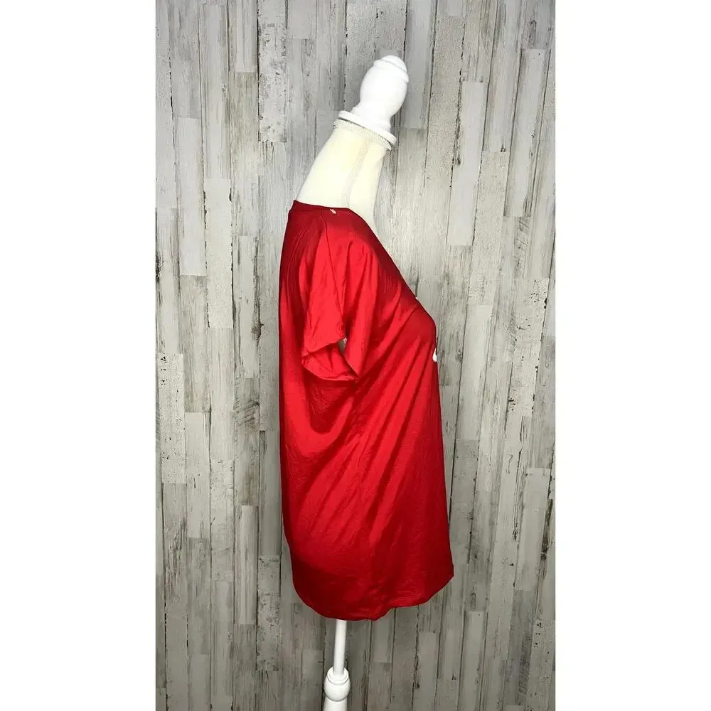 NWT Houston Rockets Women's Red‎ Primary Logo T-Shirt Size Small - Image 2