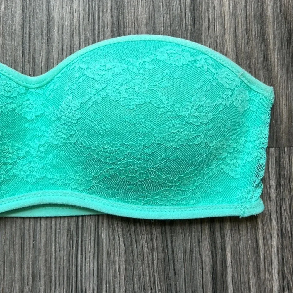 Victoria’s Secret Pink Strapless Bralette‎ Teal Size Small - Image 5