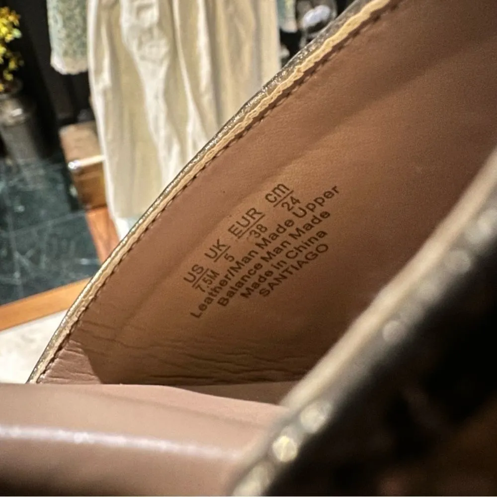 Naturalizer Gold Santiago Slip On Slide Flat Sandal With Buckle Size 7.5 - Image 11