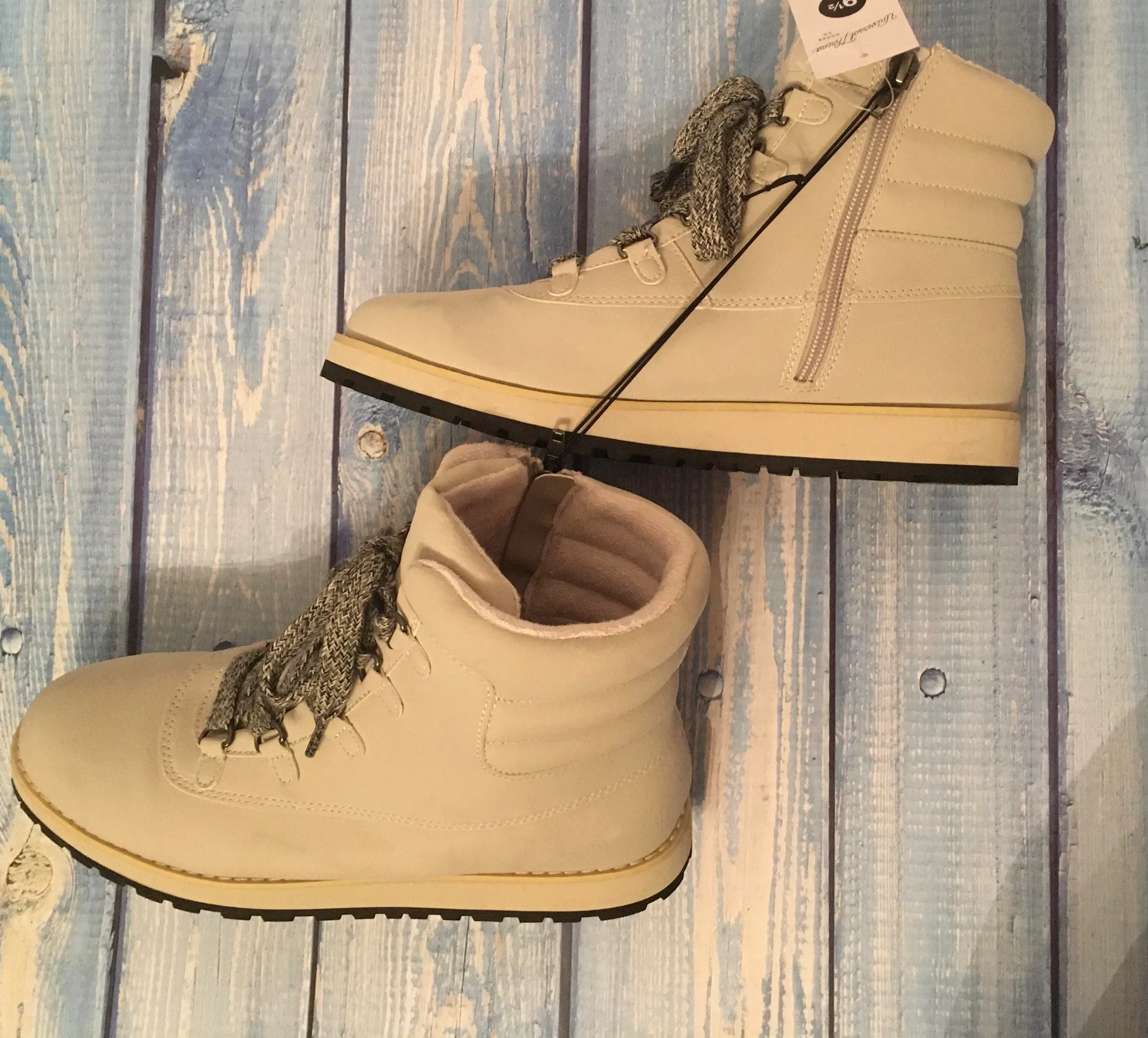 Winter Ankle Boots, Size 9 1/2 White - Image 3