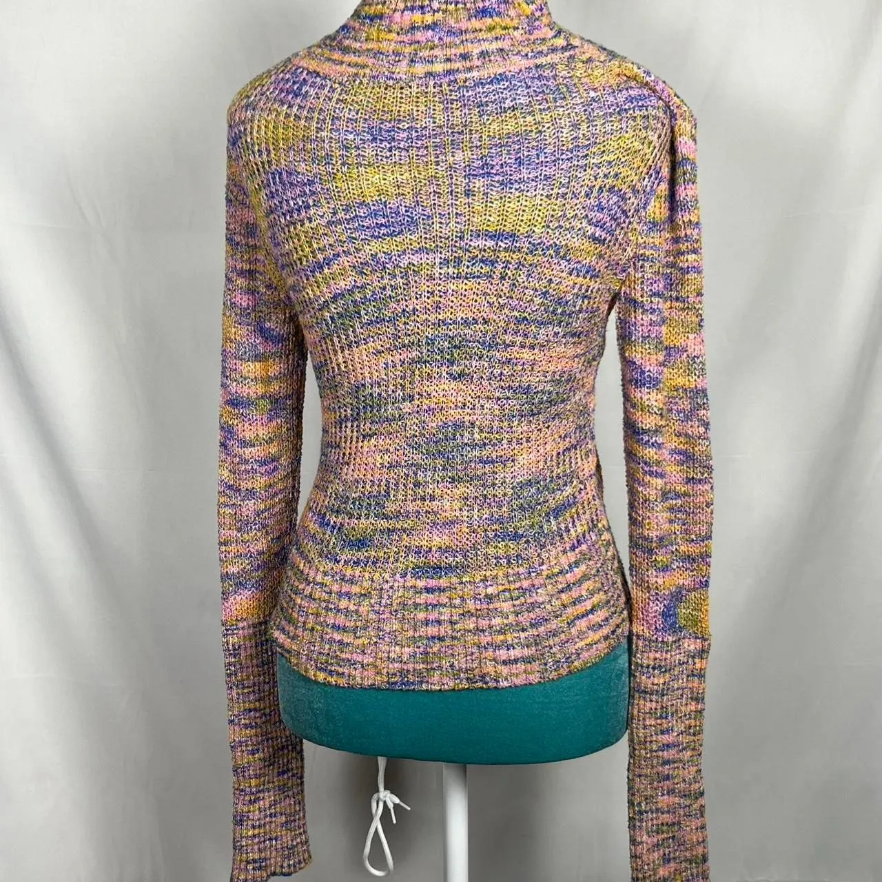 Free People Multi-Color Marl Knit Mock Neck Sweater (Size XS/TP) - Image 4