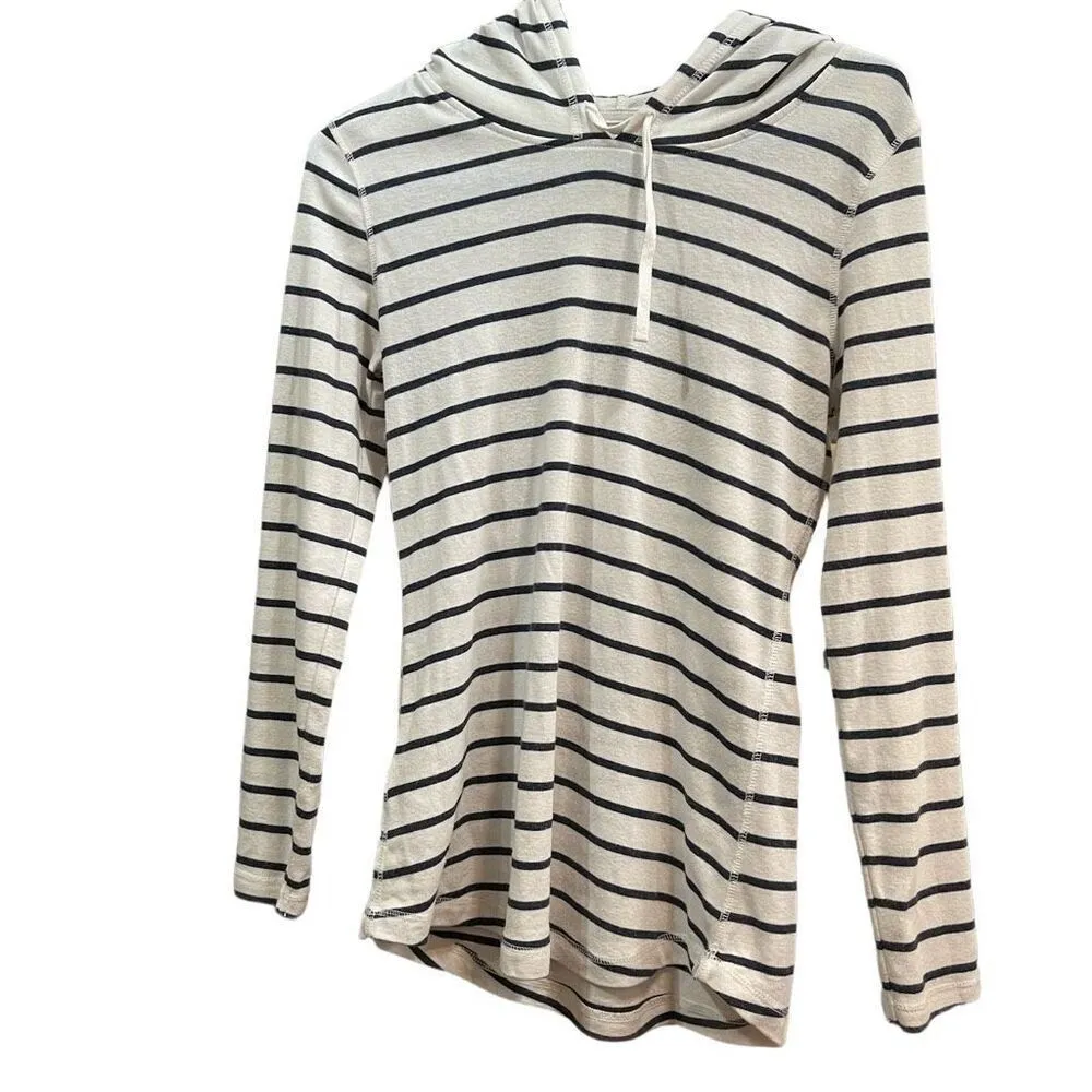 Eddie Bauer size M long sleeve hooded striped tee. - Image 2